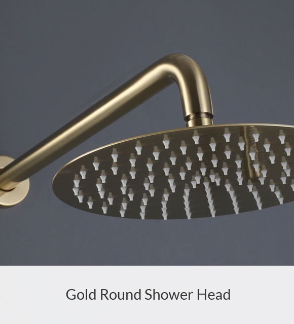 Gold Round Shower Head